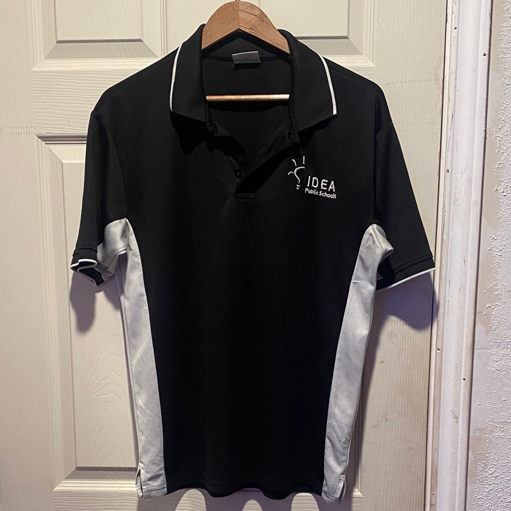 Idea Public Schools Black and White Polo Shirt. Size L. Senior Year